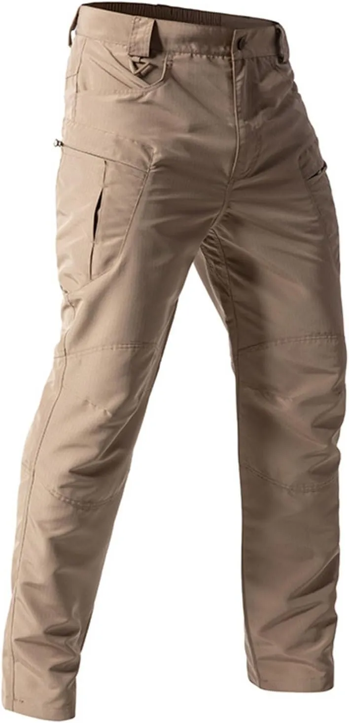 Tactical Cargo Pants for Men Ripstop Relaxed Fit Chino Work Pants Flexcamo - Waterproof Hiking Pants Multi Pockets