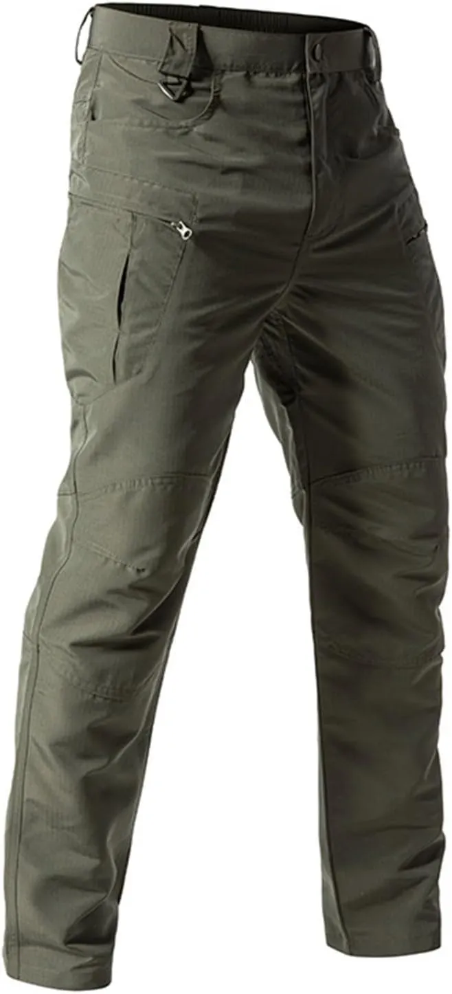 Tactical Cargo Pants for Men Ripstop Relaxed Fit Chino Work Pants Flexcamo - Waterproof Hiking Pants Multi Pockets