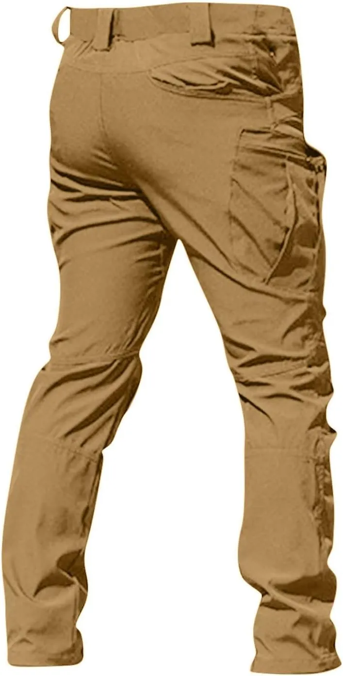 Tactical Pants for Men Relaxed Fit Stretchy Work Pants Baggy Cargo Camo Pants Flex Carpenter Pant Multi Pockets