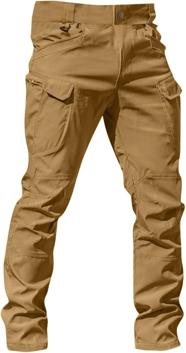 Tactical Pants for Men Relaxed Fit Stretchy Work Pants Baggy Cargo Camo Pants Flex Carpenter Pant Multi Pockets