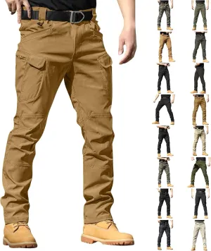 Tactical Pants for Men Relaxed Fit Stretchy Work Pants Baggy Cargo Camo Pants Flex Carpenter Pant Multi Pockets