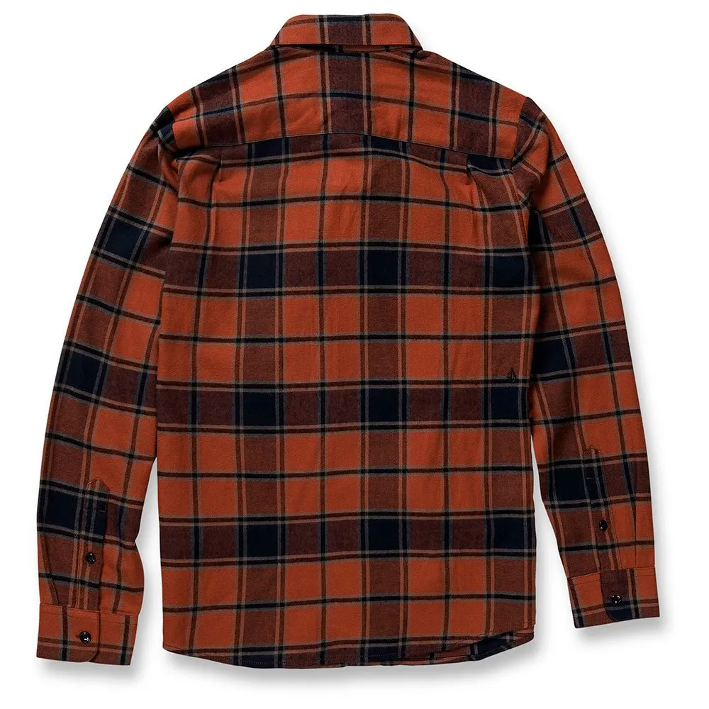 VOLCOM CADEN PLAID MOCHA | CAMISA DE FRANELA A CUADROS