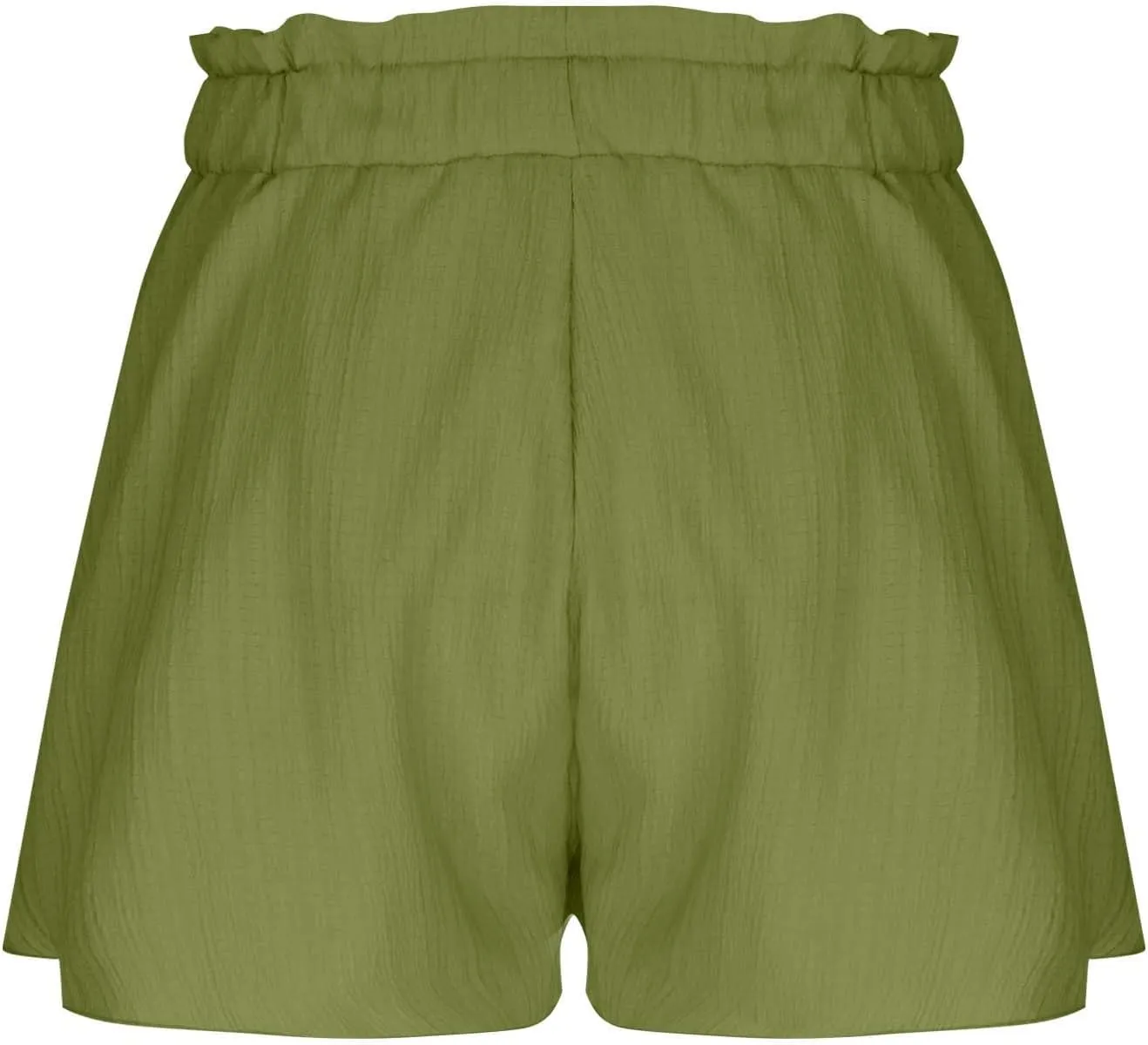 Womens Flowy Linen Shorts High Waist Wide Leg Beach Vacation Pants Cute Drawstring Boho Simple Palazzo Paperbag Shorts
