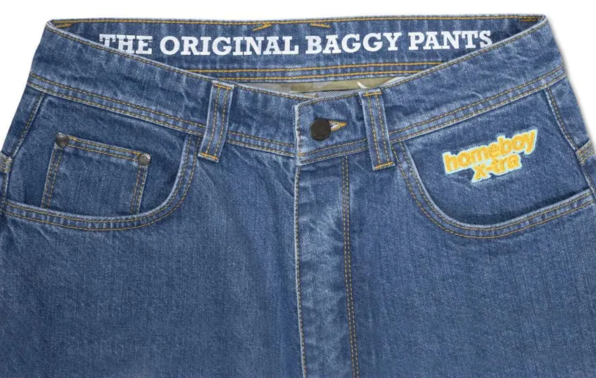 X-Tra Baggy Denim Washed Blue Jeans
